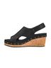 Corkys Black Women's For Keeps Wedge Size 9 - photo 3