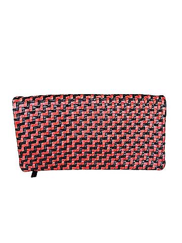 Clare V. Handwoven Leather Flat Clutch Clutch (view 2)