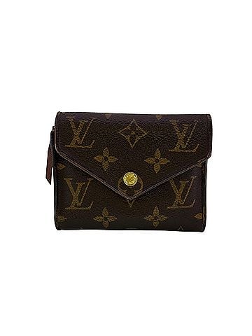 Louis Vuitton LOUIS VUITTON M62472 Portefeuille Victorine Snap Button Closure Flap Monogram Tri-fold Wallet Brown (view 1)