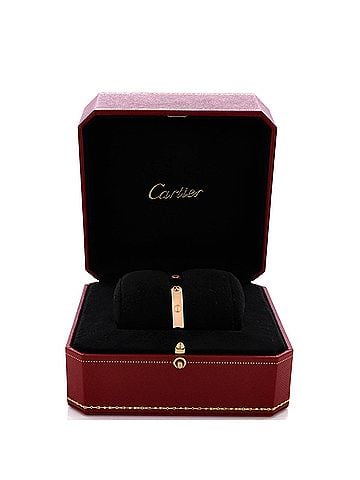 Cartier Love Cuff Bracelet 18K Rose Gold with Pink Sapphire (view 2)