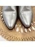 Free People 100% Leather Silver Ankle Boots Size EU 38 1/2 - photo 11