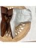 Free People 100% Leather Silver Ankle Boots Size EU 38 1/2 - photo 3