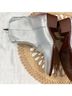 Free People 100% Leather Silver Ankle Boots Size EU 38 1/2 - photo 5