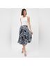 Twinset 100% Polyester Graphic Blue White Formal Skirt Size M - photo 4