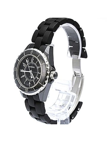 Chanel CHANEL J12 Ceramic Rubber Quartz Ladies Watch H0681 Polished (view 2)