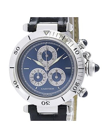 Cartier CARTIER Pasha Chronoreflex Steel Quartz Unisex Watch W3100855 Polished (view 1)