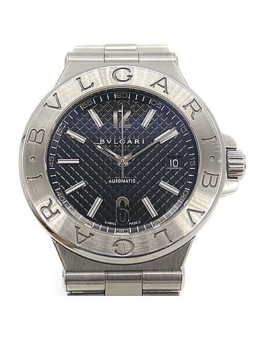 Bvlgari BVLGARI Diagono Date DG40S Automatic Black Dial Watch (view 1)