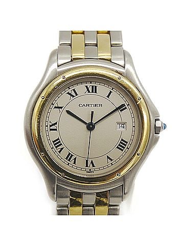 Cartier Cartier Panthère Cougar LM Quartz W35006B6 Ivory Dial Watch SS/YG (view 1)