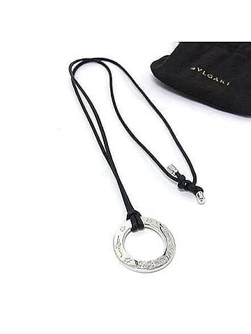 Bvlgari BVLGARI Bulgari Necklace Save the Children Silver Black SV925 Men's Women's Pendant (view 1)