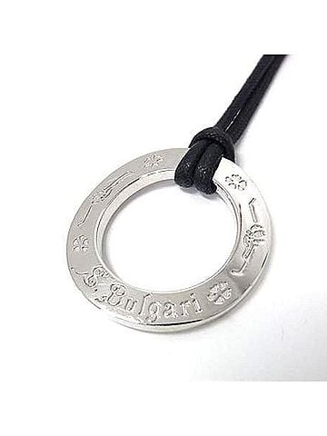 Bvlgari BVLGARI Bulgari Necklace Save the Children Silver Black SV925 Men's Women's Pendant (view 2)
