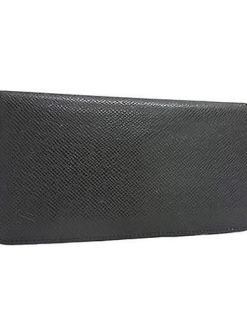 Louis Vuitton LOUIS VUITTON Louis Vuitton Long Wallet Taiga Portefeuille M30541 Black Leather Men's Bi-fold (view 1)