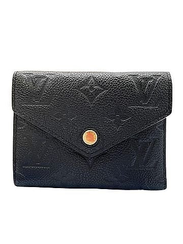 Louis Vuitton LOUIS VUITTON Louis Vuitton Tri-fold Wallet Portefeuille Victorine M64060 Noir Monogram Empreinte Women's (view 1)