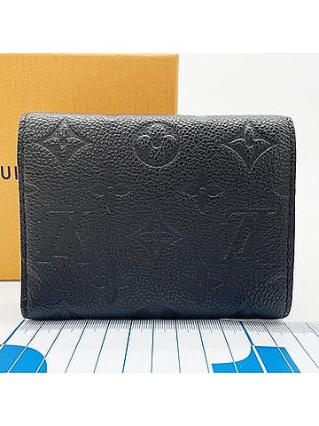 Louis Vuitton LOUIS VUITTON Louis Vuitton Tri-fold Wallet Portefeuille Victorine M64060 Noir Monogram Empreinte Women's (view 2)