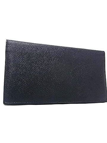 Bvlgari BVLGARI Bulgari Long Wallet Classico 20308 Black Grain Leather Men's Bi-fold Billfold (view 1)