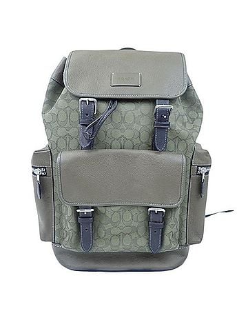 Coach COACH Signature CE523 Backpack, Khaki Canvas x Leather, Men's & Women's Backpack (view 1)