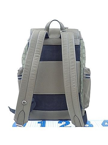 Coach COACH Signature CE523 Backpack, Khaki Canvas x Leather, Men's & Women's Backpack (view 2)