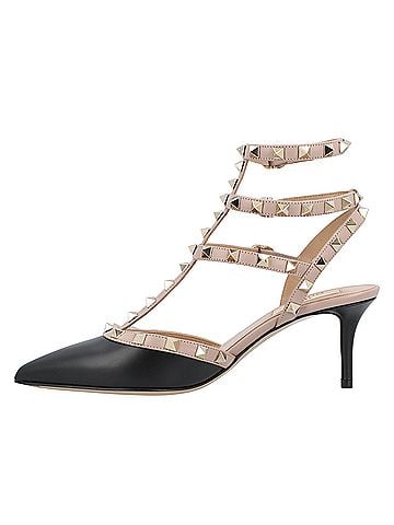 Mario Valentino Valentino Rockstud 65Mm Cage Pumps Black (view 2)