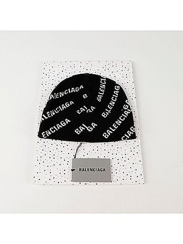 Balenciaga Allover Logo Beanie (view 1)