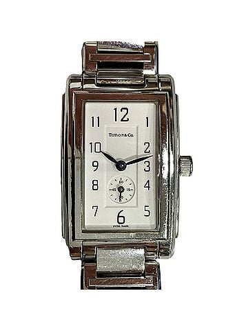 Tiffany & Co. Tiffany & Co. Grand Rectangular Watch, Total Weight 73.4g, Stainless Steel, Quartz Movement, White Dial (view 1)