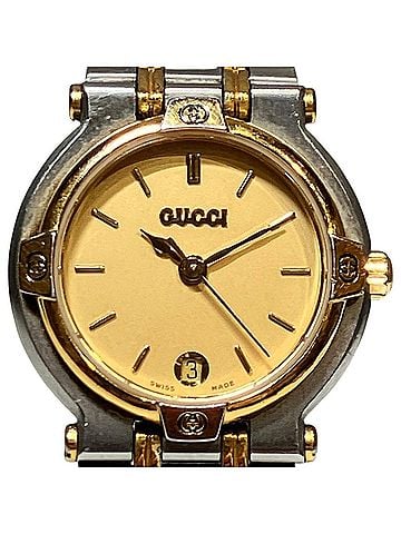Gucci Gucci watch, total weight 37.6g, stainless steel, quartz movement, ivory dial, 9000L. (view 1)