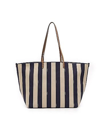 Fendi Large Zucca Canvas Pequin Striped Reversible Roll Tote (view 1)
