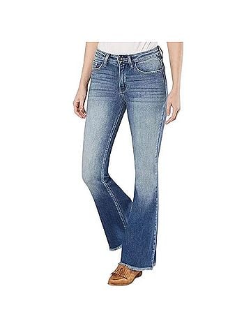 KANCAN JEANS Freyed hem High Rise Flare Jeans Jeans (view 1)