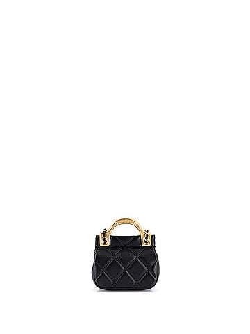 Chanel Lady Handle Flap Card Holder on Chain Quilted Calfskin (view 2)