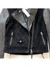 J.Lindeberg 100% Suede 100% Nylon 50% Leather Black Leather Jacket Size M - photo 4