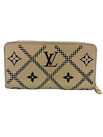 Louis Vuitton LOUIS VUITTON M81141 Zippy Wallet, Round Zipper, Monogram Empreinte Broderie Long White (view 2)