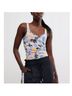 FP Movement Floral Pink White Sleeveless T-Shirt Size M - photo 7