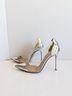 Gianvito Rossi 100% Patent Leather Silver Heels Size EU 37 - photo 8