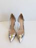 Gianvito Rossi 100% Patent Leather Silver Heels Size EU 37 - photo 7