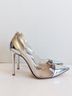 Gianvito Rossi 100% Patent Leather Silver Heels Size EU 37 - photo 15