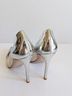 Gianvito Rossi 100% Patent Leather Silver Heels Size EU 37 - photo 9