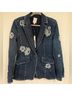 Cinq à Sept 99% Cotton 1% Spandex 100% Polyester Floral Blue Blazer Size 2 - photo 4