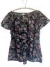 Roan + Ryan Floral Orange Short Sleeve Blouse Size XS - photo 1