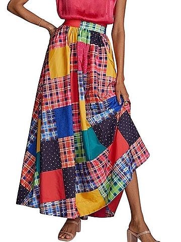 Maeve Patchwork Maxi Skirt Casual Skirt (view 2)