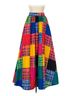 Maeve 100% Polyester 100% Viscose Print Pink Yellow Blue Green Black Casual Skirt Size S - photo 1