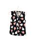 Calvin Klein Floral Black Red White Sleeveless Blouse Size S - photo 1