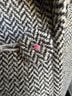 Guess 40% Wool 30% Polyester 30% Acrylic 100% Polyester Houndstooth Gray Coat Size M - photo 5