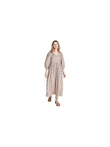 The Great. Pastel Floral Midi Dress Casual Dress (view 1)