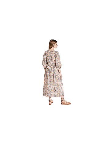 The Great. Pastel Floral Midi Dress Casual Dress (view 2)