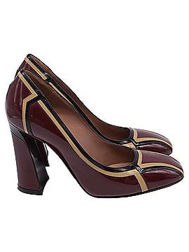 MARNI Marni Two Tone Pumps in Burgundy Leather (view 1)