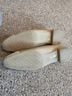 Stuart Weitzman 100% Leather Tan Ivory Flats Size 8 - photo 5