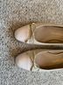 Stuart Weitzman 100% Leather Tan Ivory Flats Size 8 - photo 4