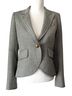 Smythe 100% Wool Houndstooth Black Gold Blazer Size 8 - photo 1