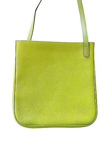 Longchamp Vintage Le Foulonne Lime Green Pebbled Leather  Silver Hardware
 Leather Crossbody Bag (view 2)