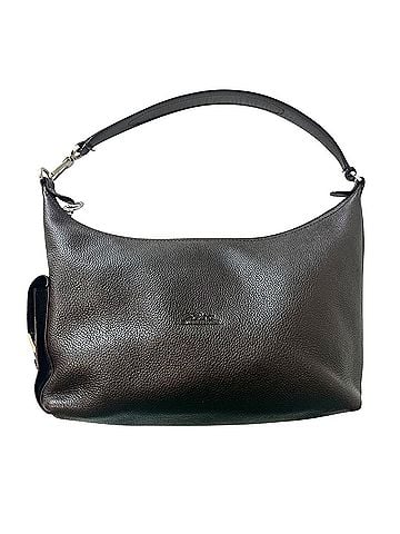Longchamp Vintage Dark Brown Pebbled Leather Structured Top Handle Bag Silver Hardware Leather Shoulder Bag (view 1)