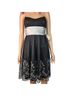 Teeze Me 100% Polyester Floral Black Gray Cocktail Dress Size M - photo 1