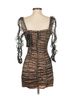 Do & Be 100% Polyester Polka Dots Tan Black Cocktail Dress Size S - photo 2
